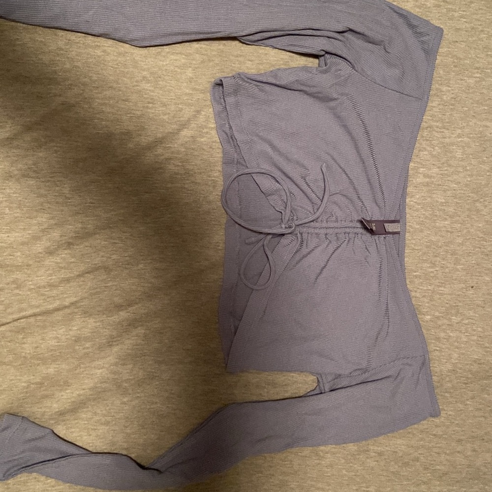 SKIMS LOUNGE RUCHED LONG SLEEVE -SLATE